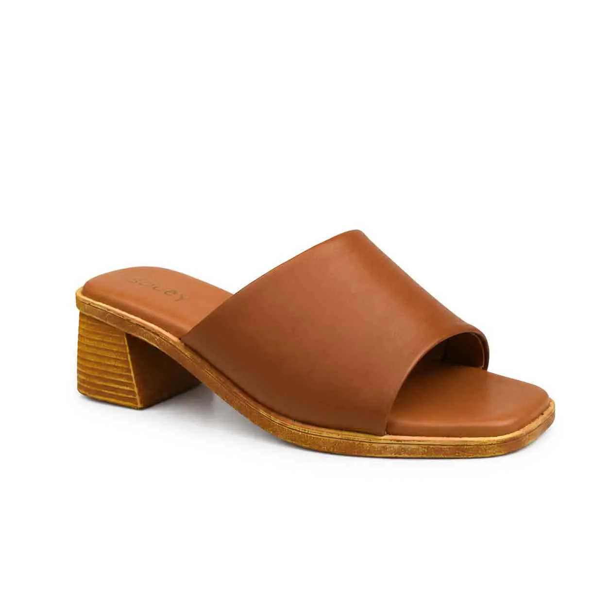 Sandale a demi talon pour femme 500-25 marron
